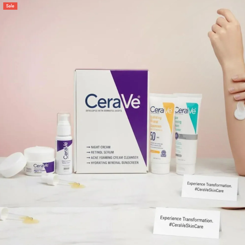 CeraVe 4-in-1 Skincare Bundle | Complete Skin Repair Kit