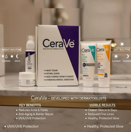 CeraVe 4-in-1 Skincare Bundle | Complete Skin Repair Kit