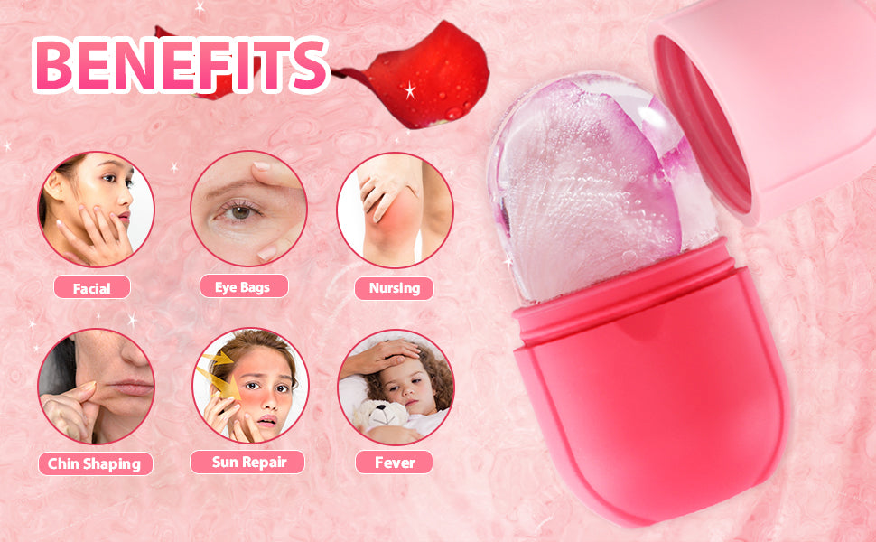 Silicone ice roller for Facial & skin Glow