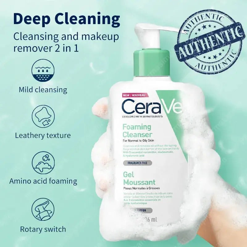 Cerave Foaming Facial Cleanser For Normal To Oily Skin – Oil Control Face Wash