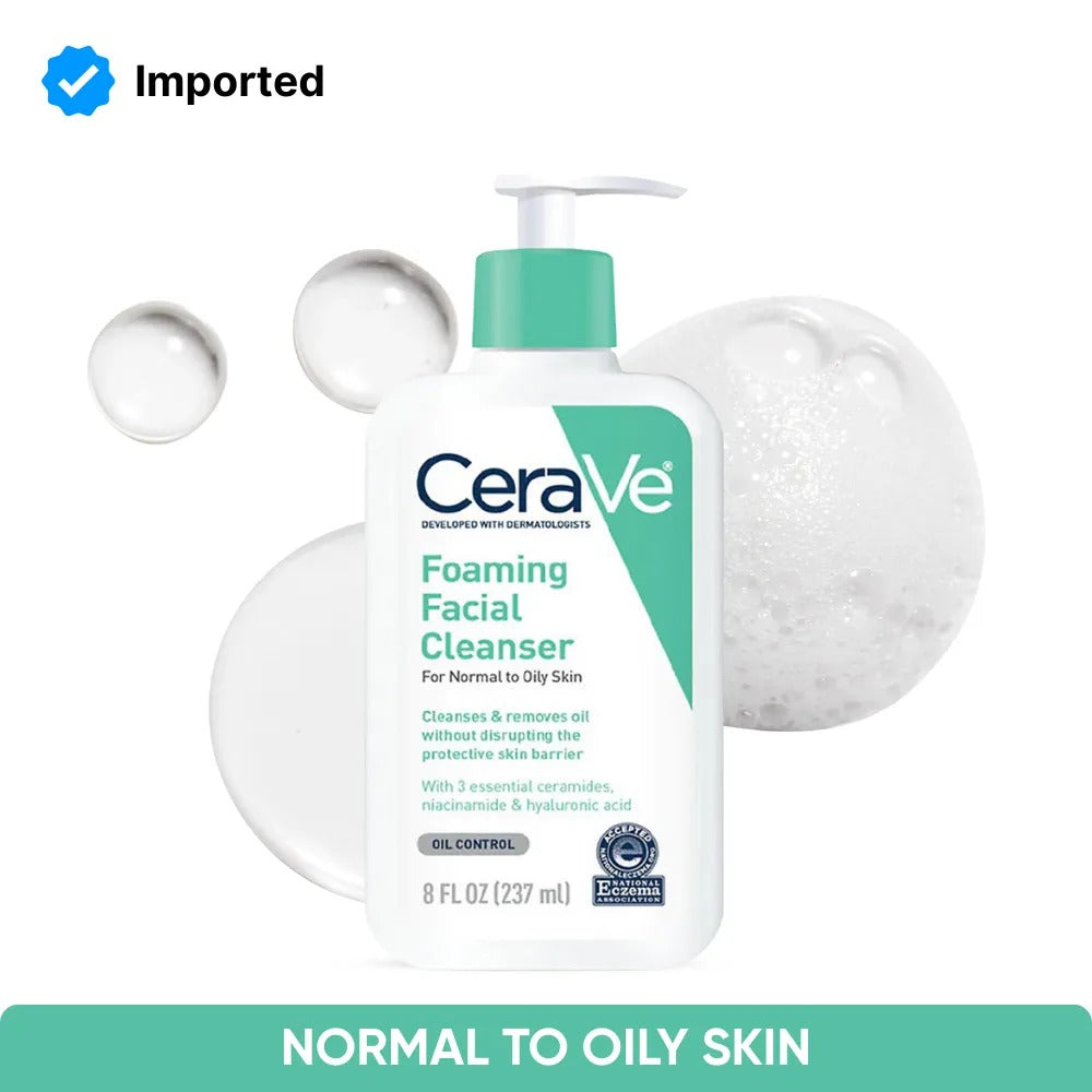 Cerave Foaming Facial Cleanser For Normal To Oily Skin – Oil Control Face Wash