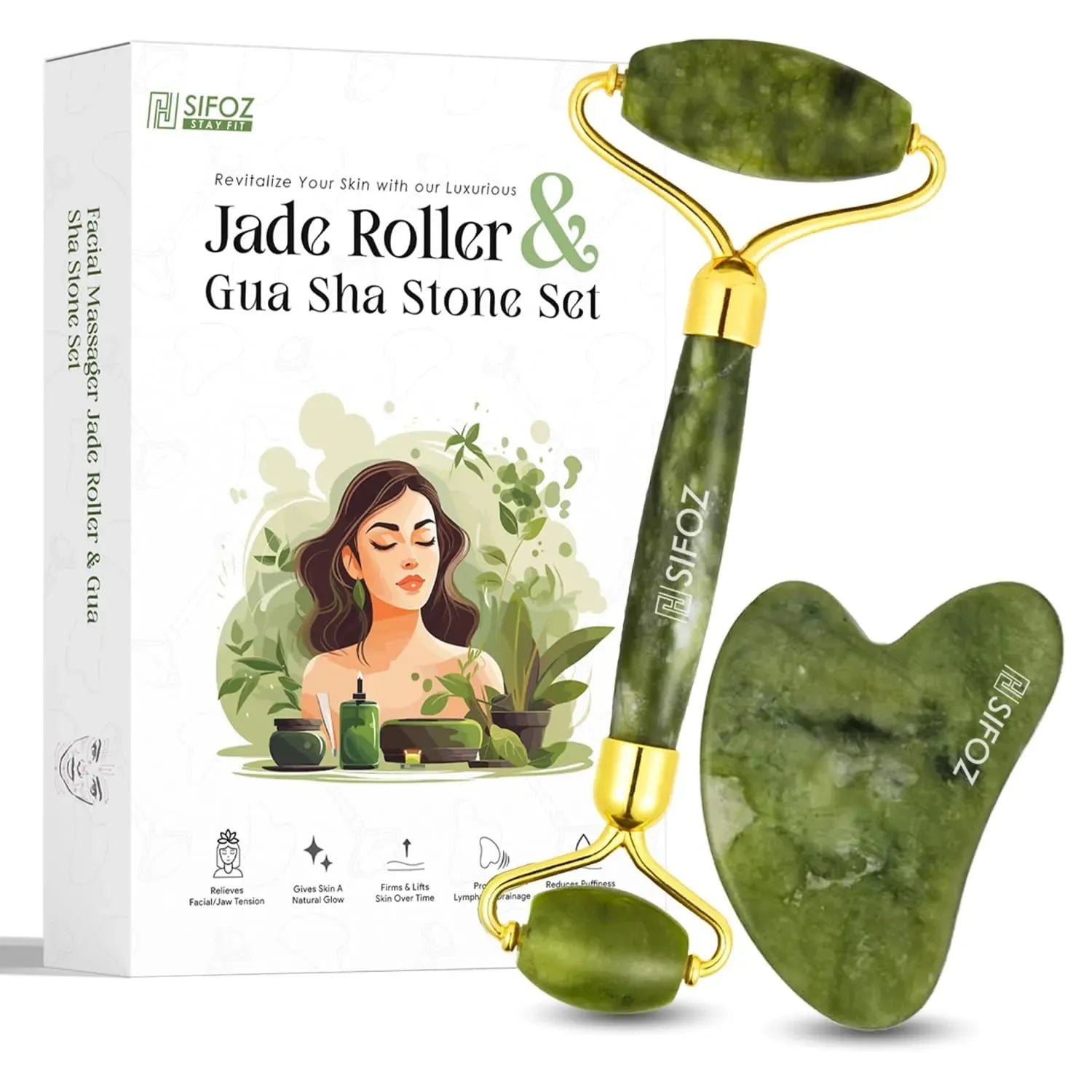 Premium Gua Sha Set – Face Lifting, Jawline Sculpting & Glowing Skin Tool