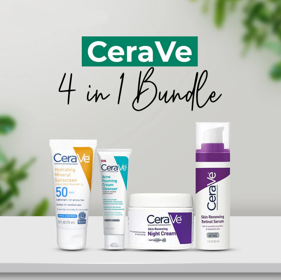 CeraVe 4-in-1 Skincare Bundle | Complete Skin Repair Kit